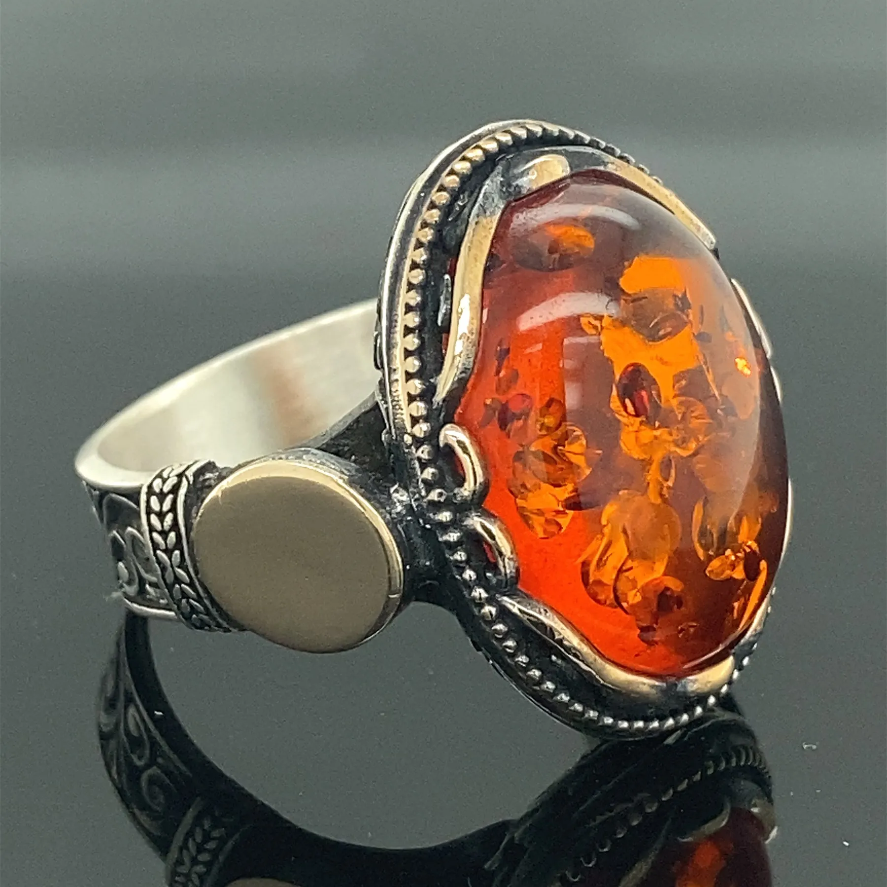 

Honey Amber Stone Ring , Men Silver Ring, Ottoman Ring, Amber Gemstone, Ottoman Jewelry , 925k Sterling Silver Ring