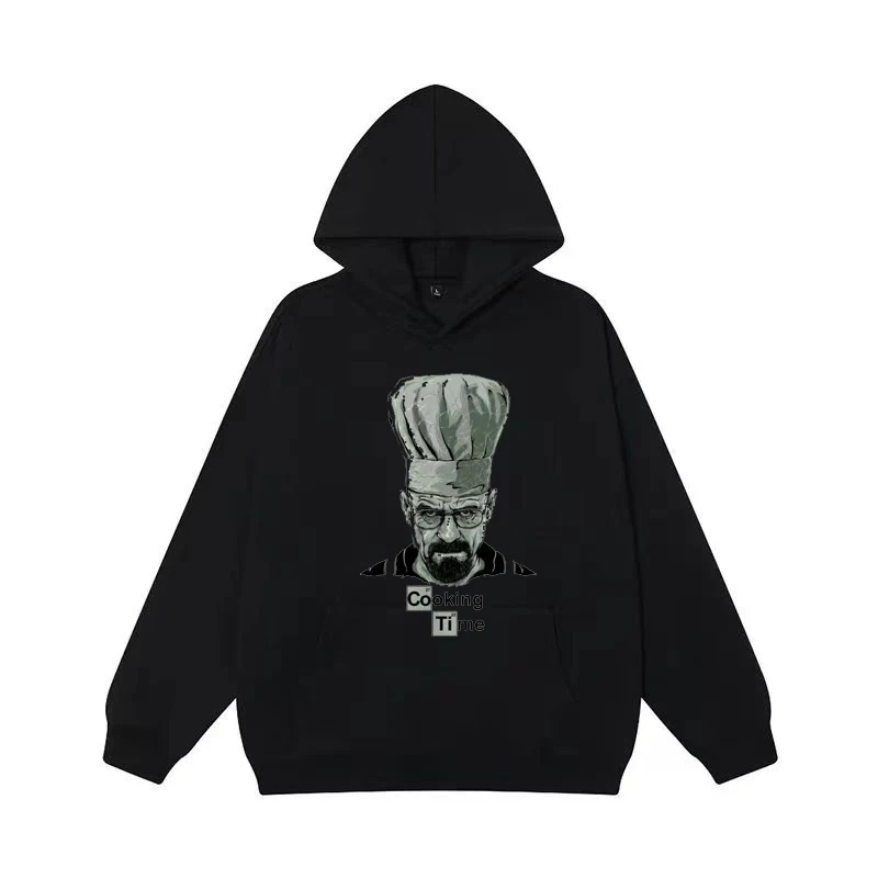 

Autumn/Winter 2024 hoodie Fun high design print New Breaking Bad Chef patterned hoodie top Casual fun all-in-one plus size hoodi