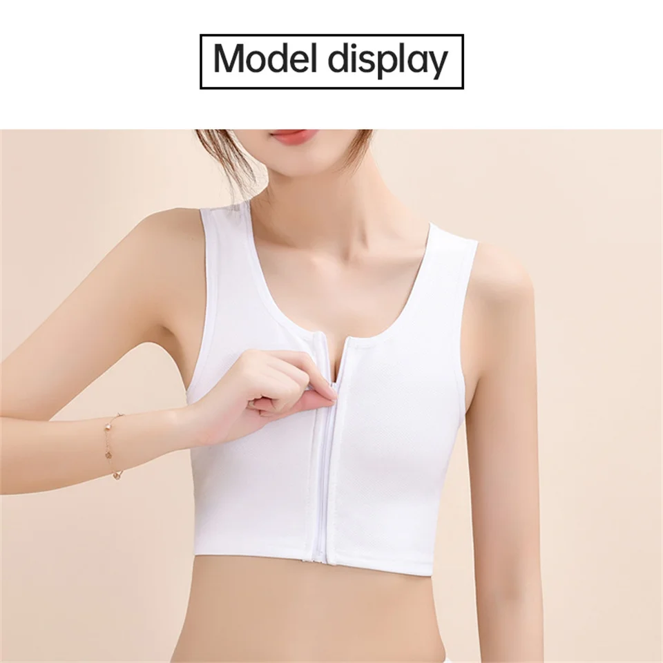 Becirzet Damen Atmungsaktiver Brustbinder, Atmungsaktive Drahtlose Brustbandage, Dünne Kurze Unterwäsche-Weste – Detail 2