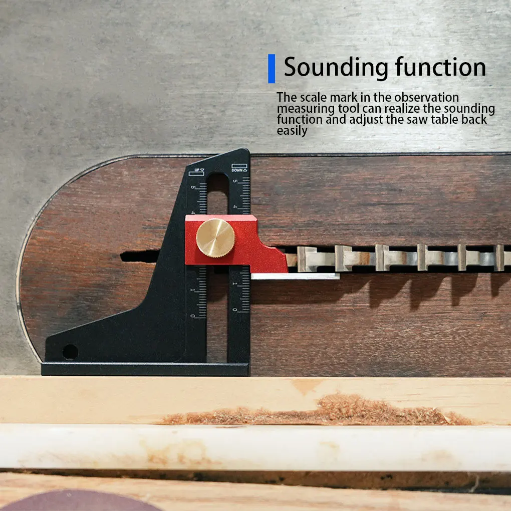 Adjustable Ruler Saw Table Gauge Hollow Depth Measuring Instrument Laser Scale Dual Scale External Altimeter