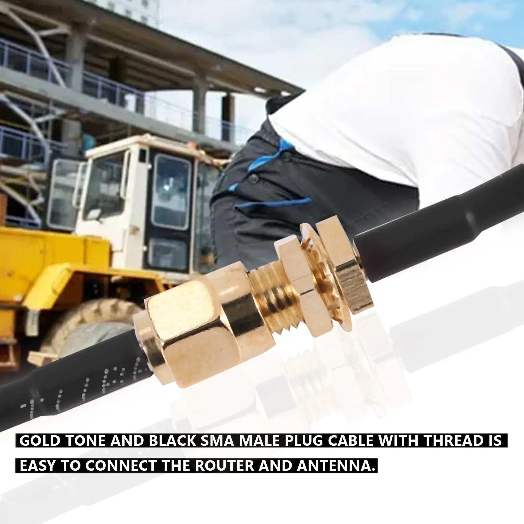 تمديد الحبل SMA ذكر إلى شاحن أنثي ضفيرة محوري البلوز تمديد كابل 3.3ft طويلة