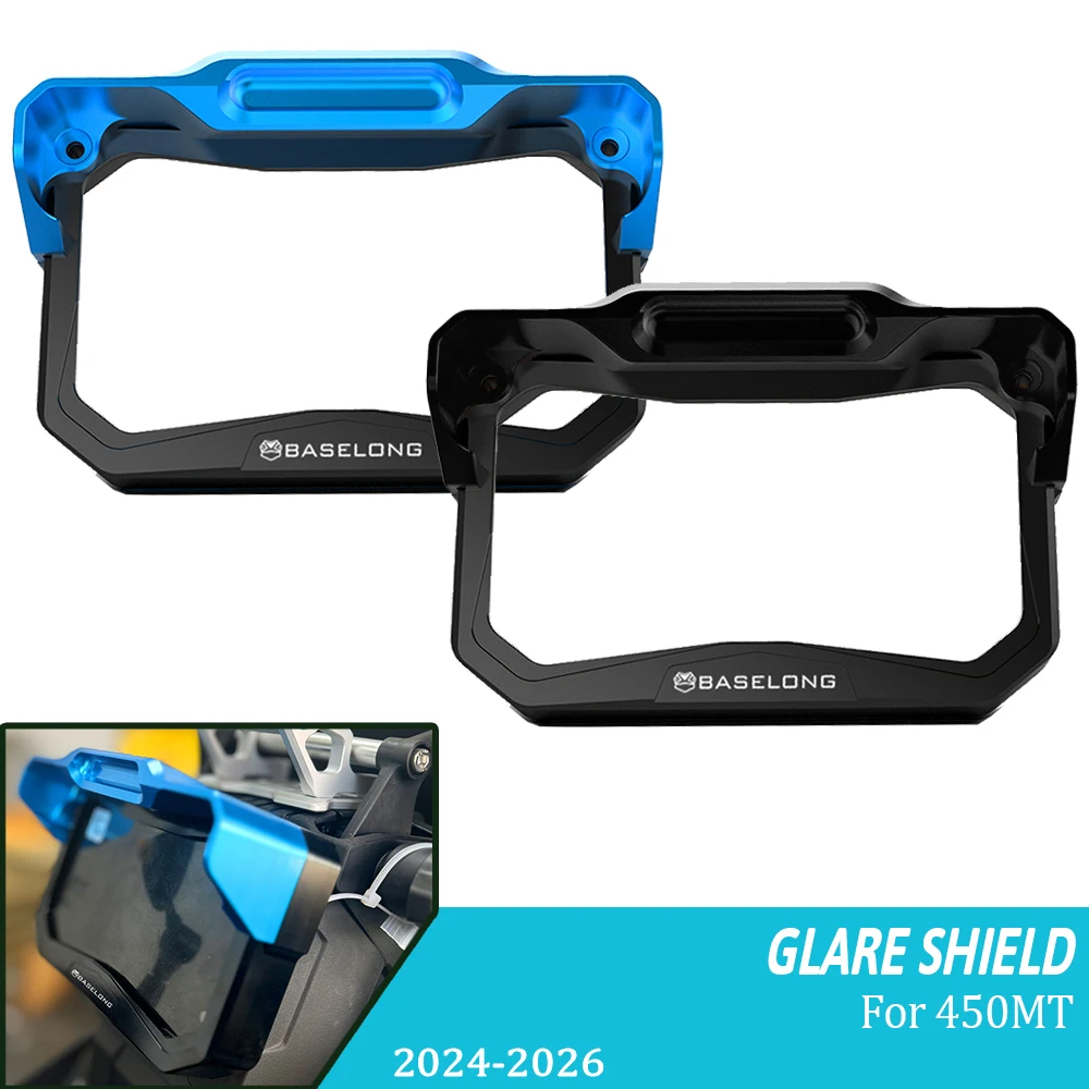 Motorcycle TFT Guard with sun visor Meter Frame Cover Screen Glare Shield Guard For CFMOTO 450MT 450 Ibex 450 IBEX450 2024-2026