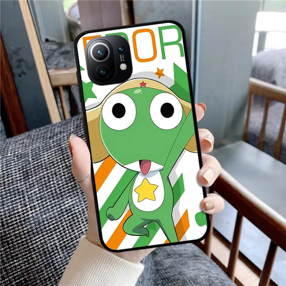 Funny Cartoon Keroro Gunsou Frog Phone Case For Xiaomi Mi 5X 8 9 10 11 12 lite pro 10T PocoX3pro PocoM3 Note 10 pro lite