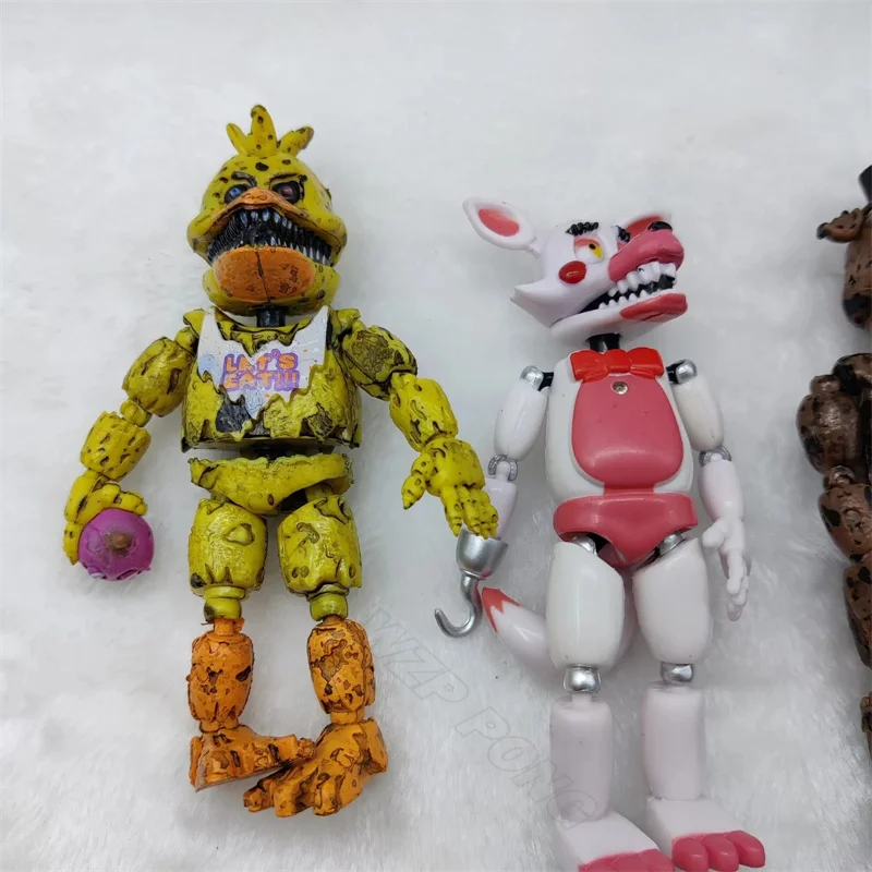 6 قطعة/المجموعة/المجموعة لعبة البرق المنقولة المفاصل منتصف الليل لعبة الدب ألعاب شخصيات الحركة ماكر تشيكا بولي كلوريد الفينيل مصباح ليد نموذج دمى الاطفال #4