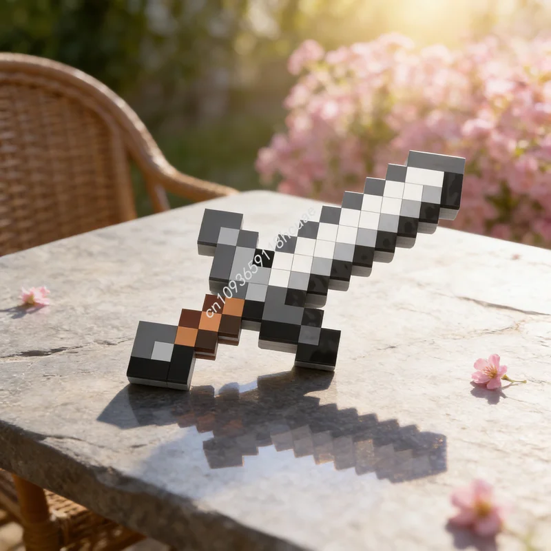 

128 деталей MOC Модель железного меча из серии «Мой мир», конструктор, архитектурный набор, подарок на Рождество, креативная развивающая игрушка для детей