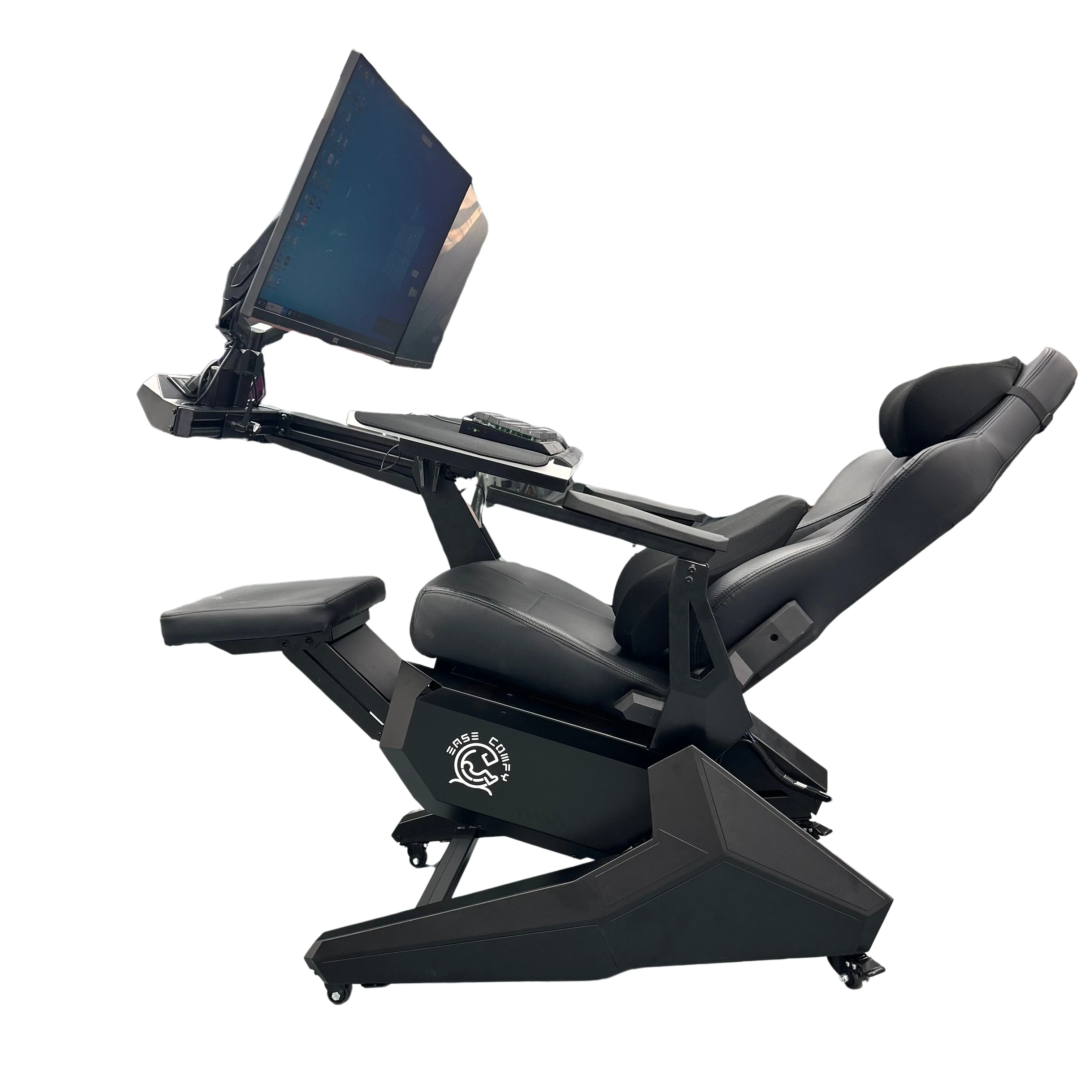 EASE POD PRO Cheap Comfortable Recline Computer Cockpit Zero Gravity Chair Ergonomic Chair Workstation for 1-2 Monitors