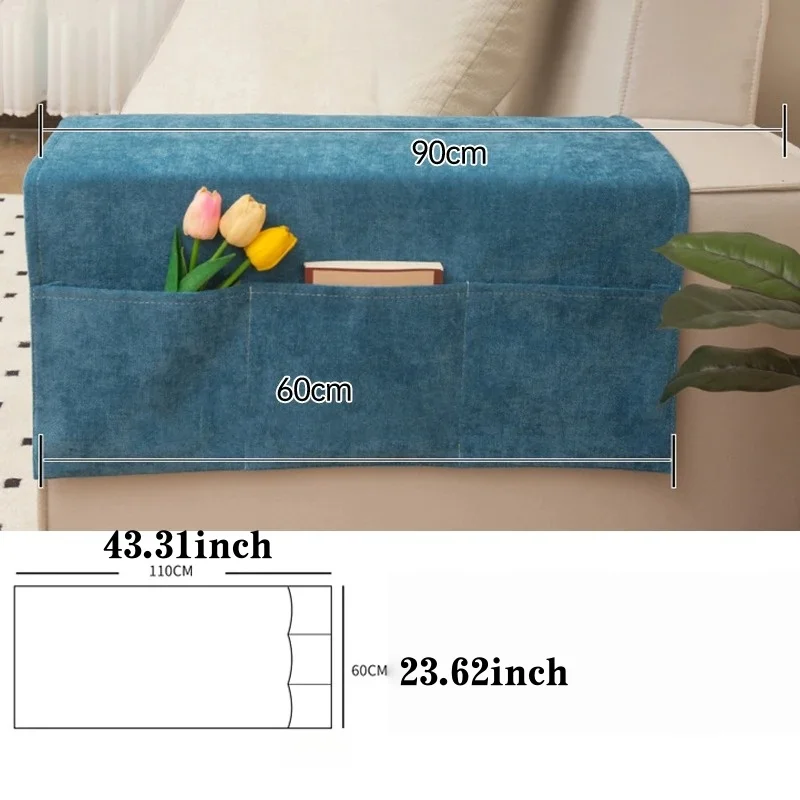 1PC Sofa Armrest Towel Reliable Sofa Hanging Bag Couch Chair Armrest Cover Armrest Protector Armchair Hanging Storage Bag