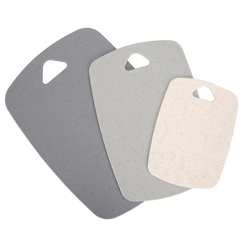 M11K-Cutting Boards Set 3 Pcs, Flexible PP, Two-Sided Board , Not Dishwasher Safe For Meat,Fish,Vegetables,Fruits,Bread