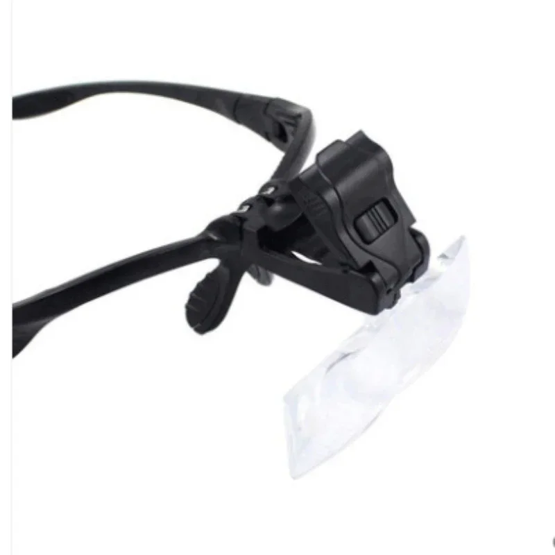 LED Light Head Worn Magnifying Glass with 5 Lens Groups Professional Magnifying Lens for Medical Use Reading Maintenance