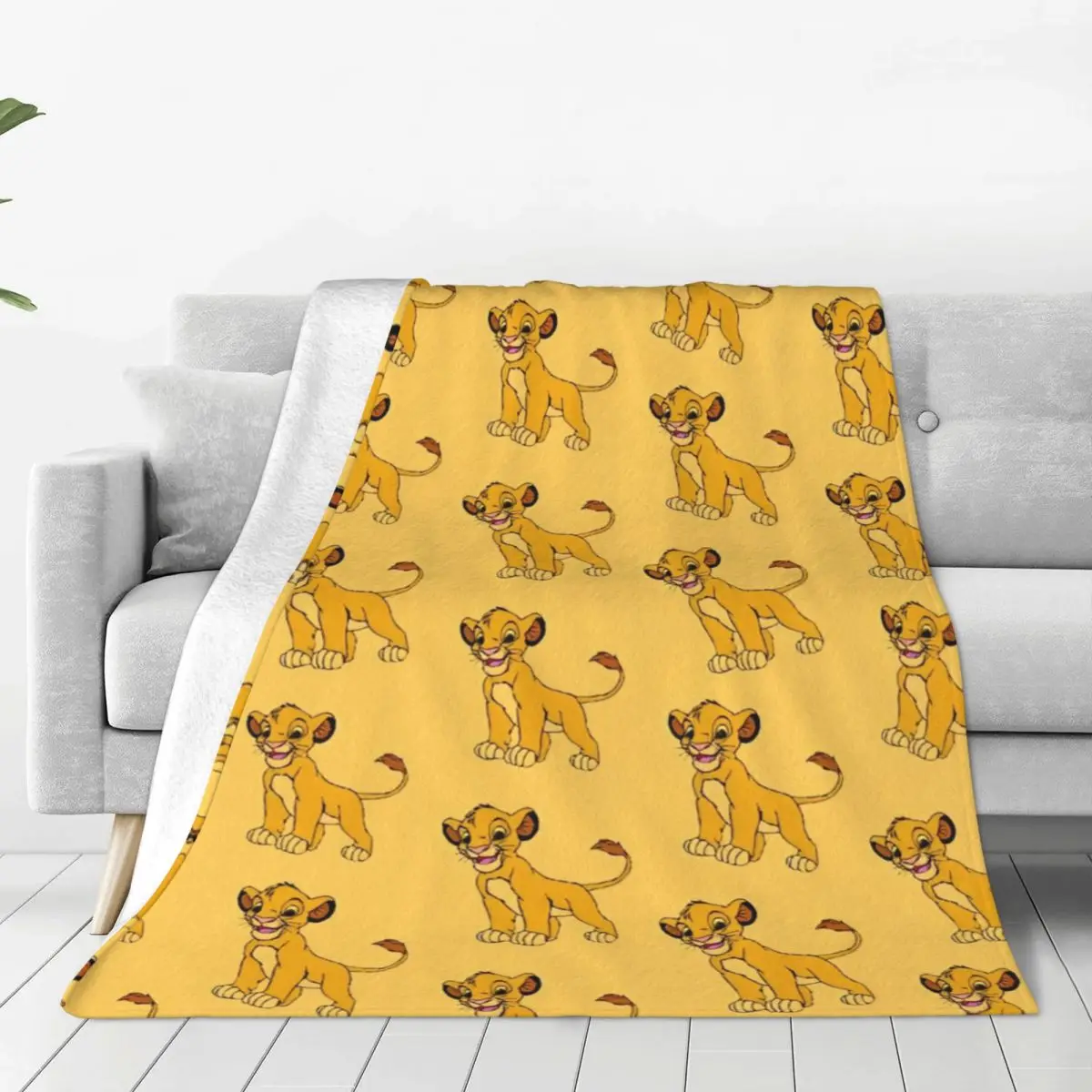 Lion King Simba Cartoon coperta copertura flanella Cute Super Soft Throw coperte per biancheria da letto divano camera da letto trapunta