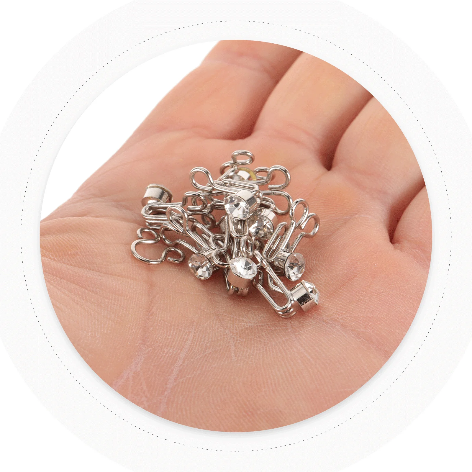 

20Pcs Eye Closure Hooks Suitable for Bra Pants Clothing Sewing Supplies Sewing Closure Hook