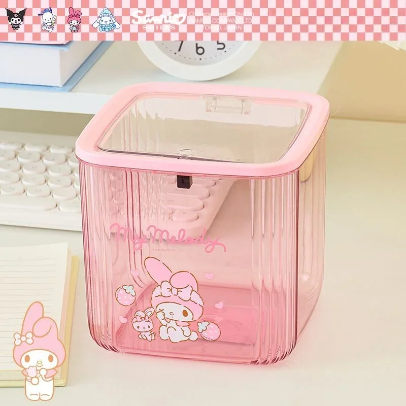 MINISO سانريو مرحبا كيتي سينامورول سطح المكتب سلة المهملات النفقات العائلية محبوب البوق الصغير Kawaii غرفة الجلوس غطاء مكتب الفرقة