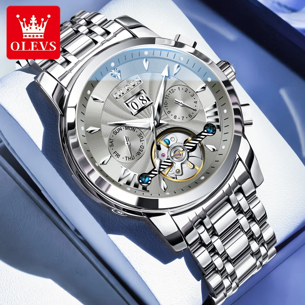 

OLEVS 9965 Automatic Mechanical Watch Top Brand Waterproof Luminous Stainless steel Man Wristwatches
