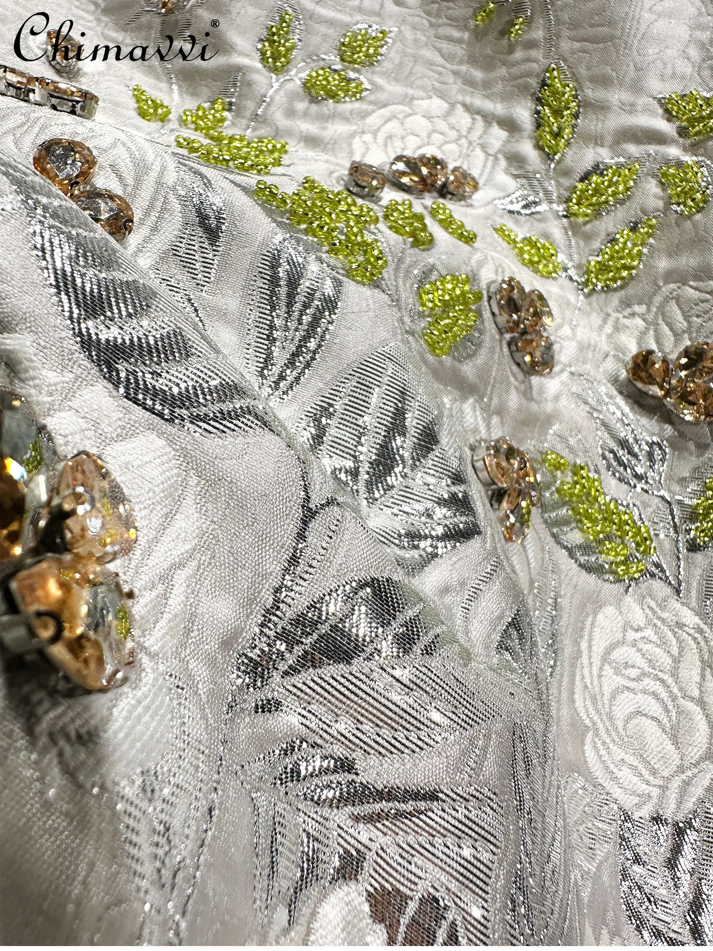 High-End Light Luxury Heavy Beading A-Line Dress Fashion Retro Slim-fit Sleeveless Dresses for Women 2025 Autumn Clothes New