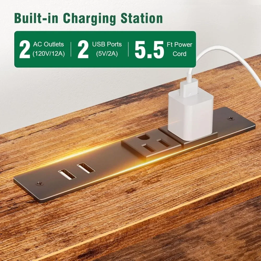 Vendez bien "bureau de jeu ergonomique avec rangement et éclairage pour le bureau à domicile"