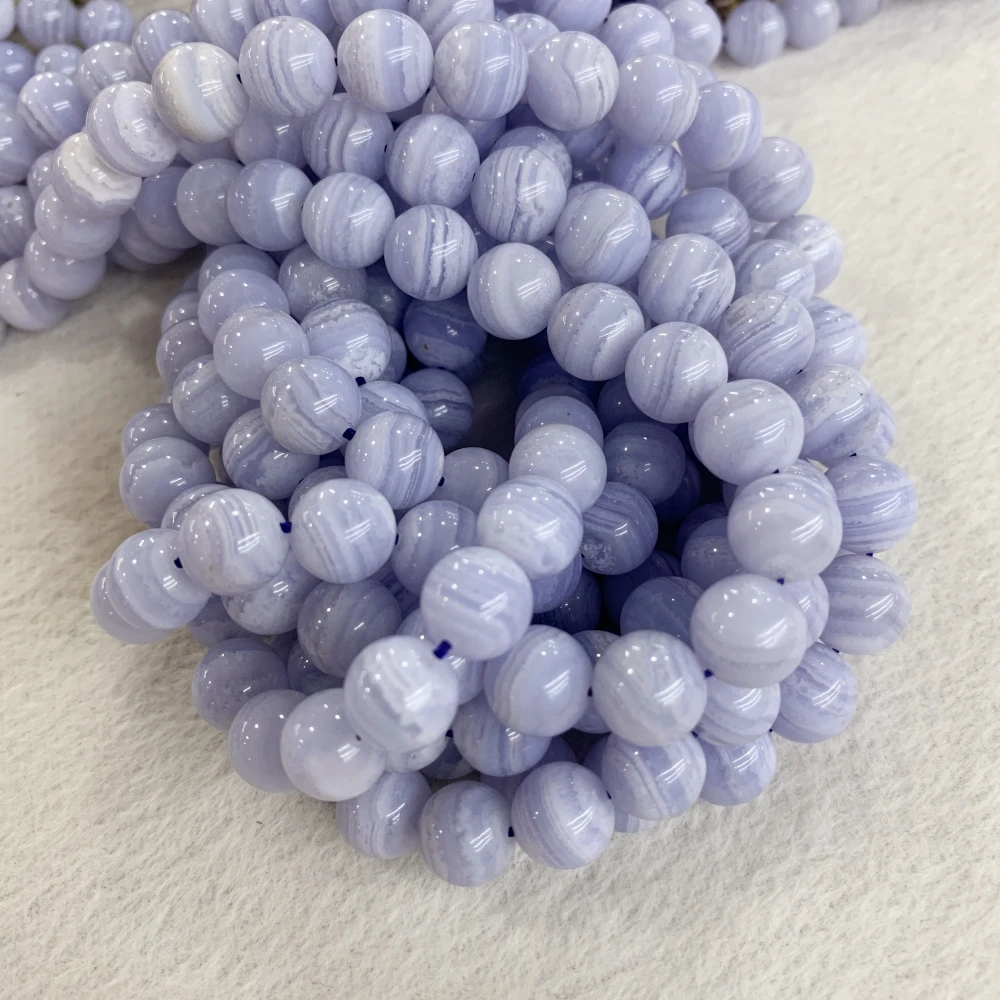 6 8 10mm Natural Purple Lace Agate Gemstone Loose Beads DIY Bracelets Necklace Jewelry Making