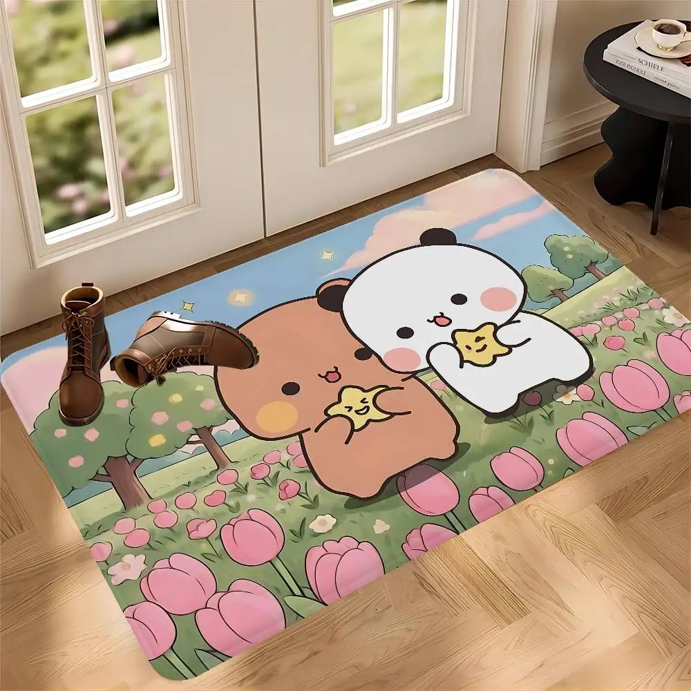 Bubu And Dudu Cute Bathroom Mat Anti-slip Absorb Water Long Strip Cushion Bedroon Mat Welcome Doormat