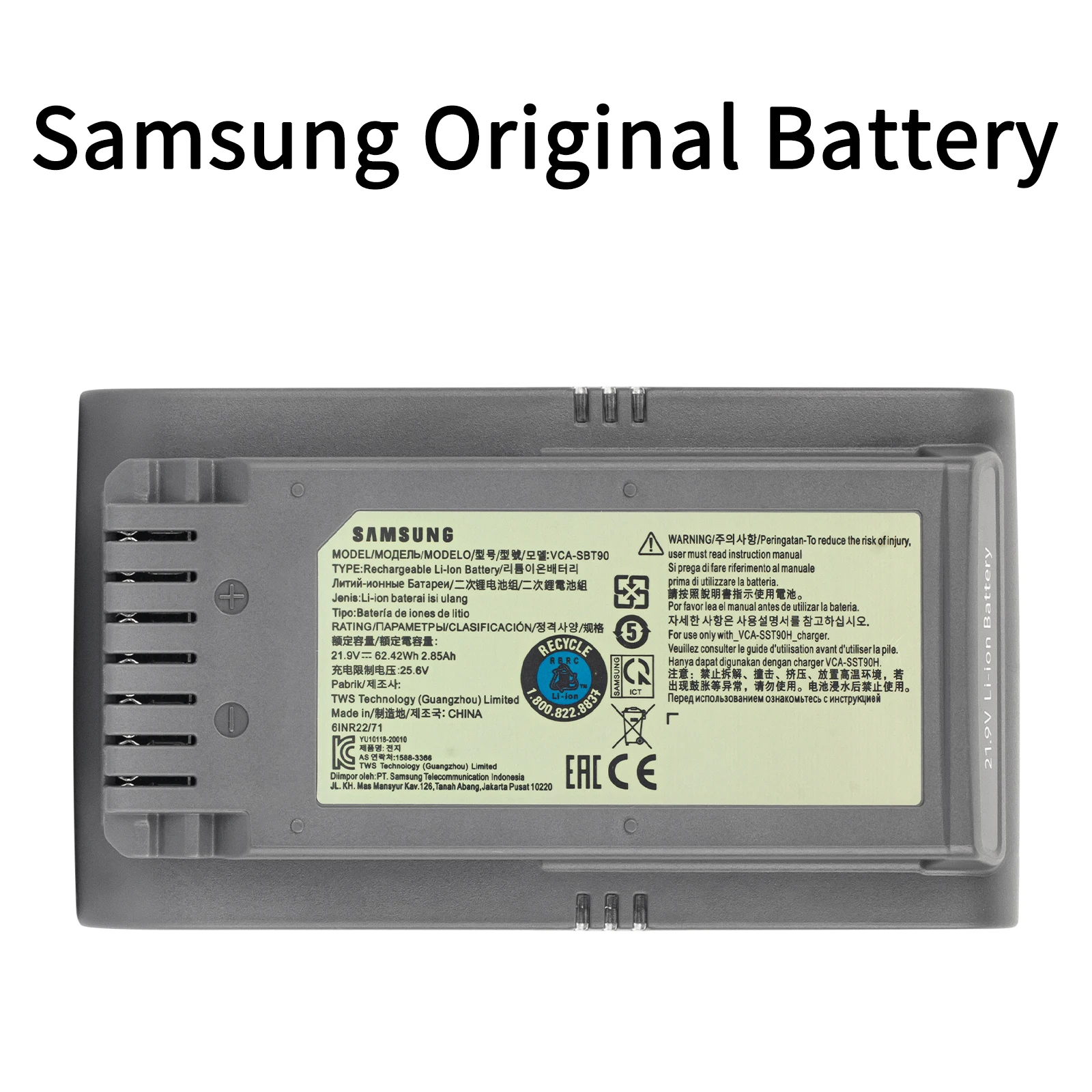 New Original Battery For Samsung  JET75 JET90 JET90E VS9000  VCA-SBT90 VS20R9074S2 VS20T7551P5 VS20R9078S2