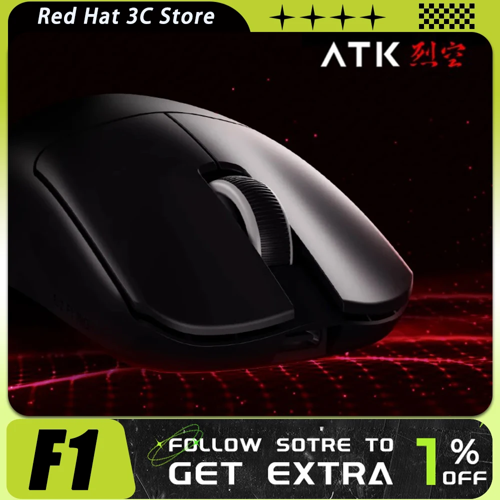 

New ATK Liekong F1 Wireless Mouse 8K Three Mode FPS Lightweight Mouse 3950 Sensor Low Latency E-sports Gaming Mice For Pc Gamer