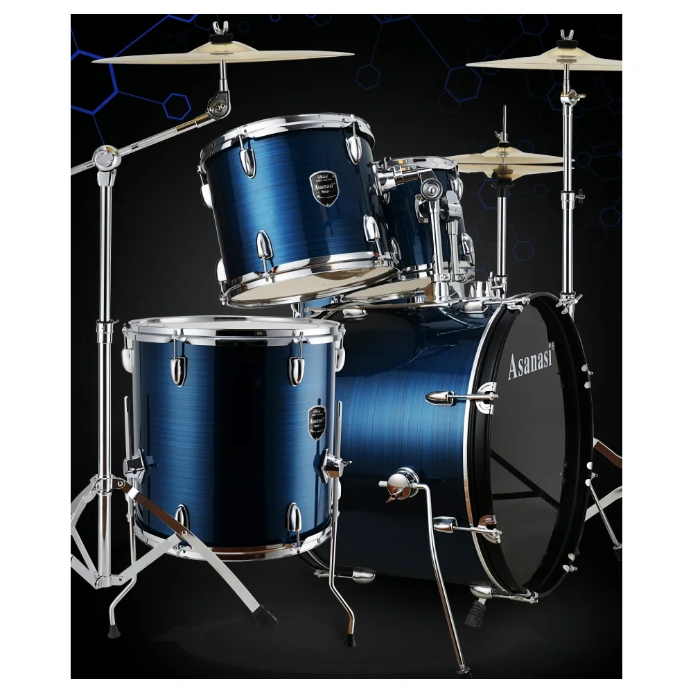 

D-3 Q900 5 Drum 4 Cymbals Drum Set Professional Musical Instrument Cymbal Beginner Drum Set Kit