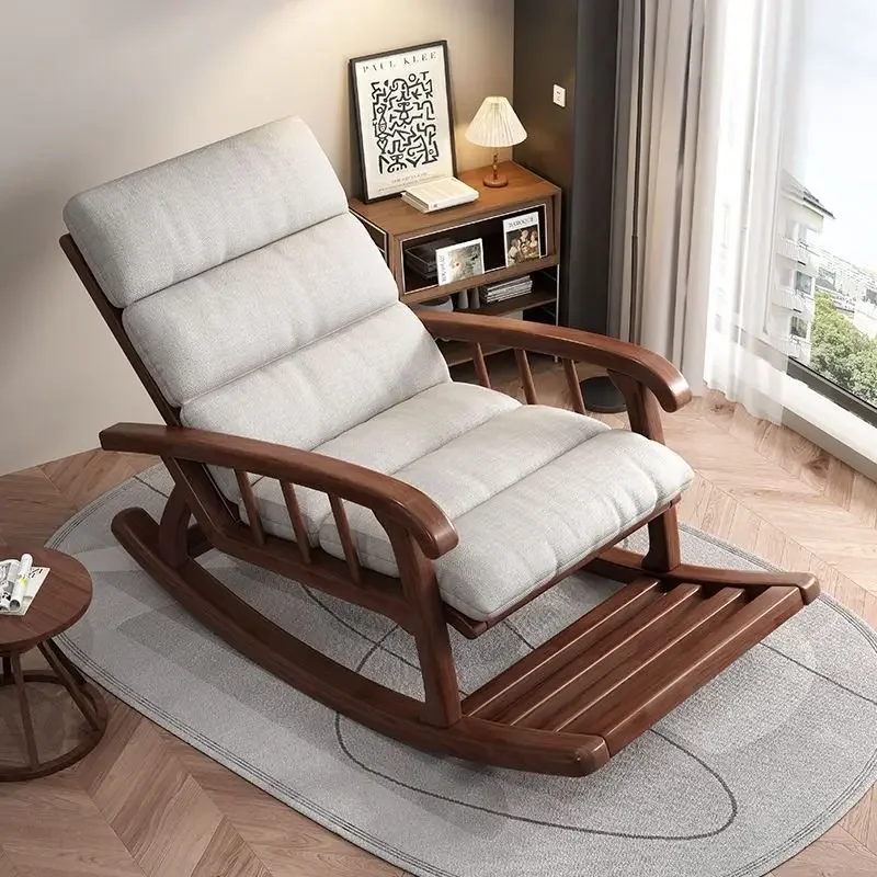 High-grade leisure rocking chair wholesale chair for home office custom family living room solid wood rocking chair