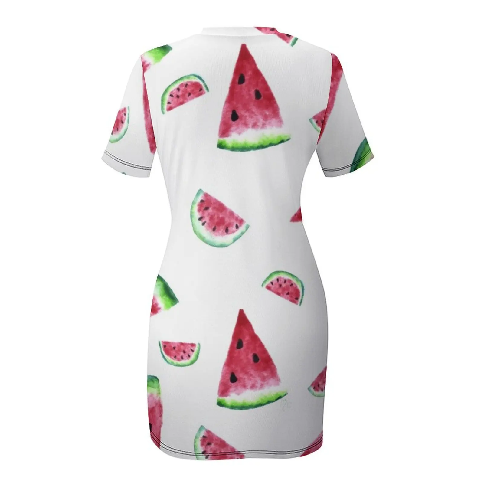 수박 프린트 반팔 드레스 럭셔리 이브닝 드레스 여성용 웨딩 여름 스커트 의류 드레스