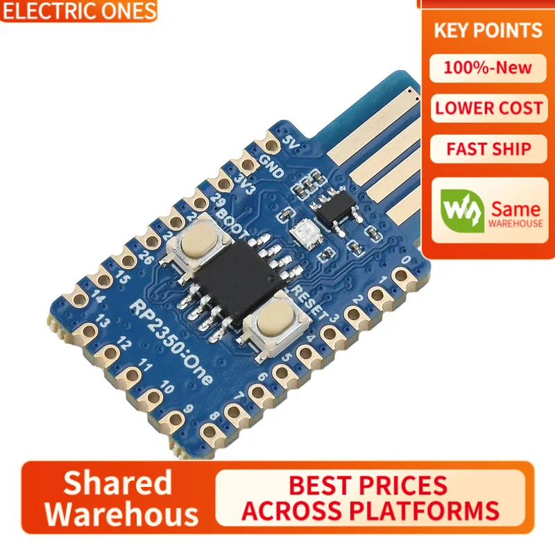 

【Waveshare genuine】RP2350-One 4Mb Flash Microcontroller Development Board RP2350A Dual Core Dual Architecture Processor Type-A f