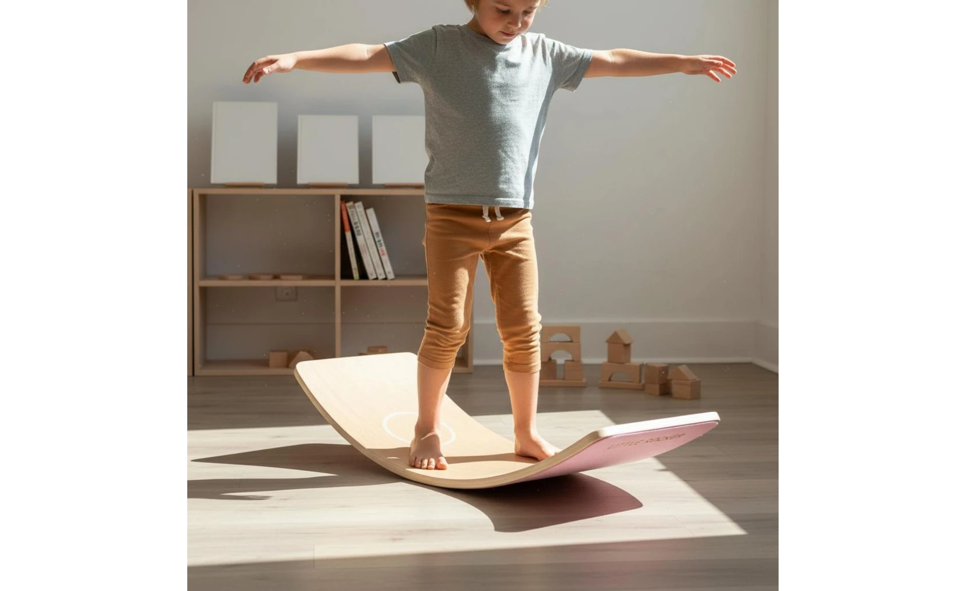 5 Pieces Wooden Balance Board Coordination Support Curved Balance Board Children Activity Toy Child-Led Learning Approach 5 Pieces Wooden Balance Board Coordination Support Curved Balance Board Children Activity Toy Child-Led Learning Approach