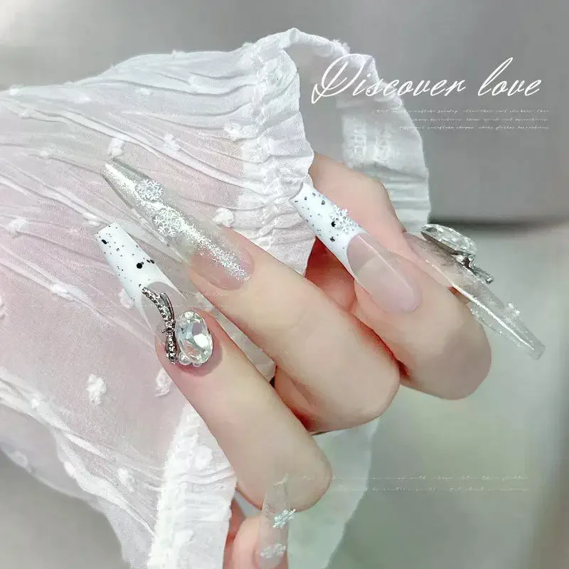 رقاقات الثلج الشتوية مسمار الترتر تألق رقائق عيد الميلاد Spangles مسمار الفن لاصقة تزيين نصائح مسمار سحر مانيكير صالون #4