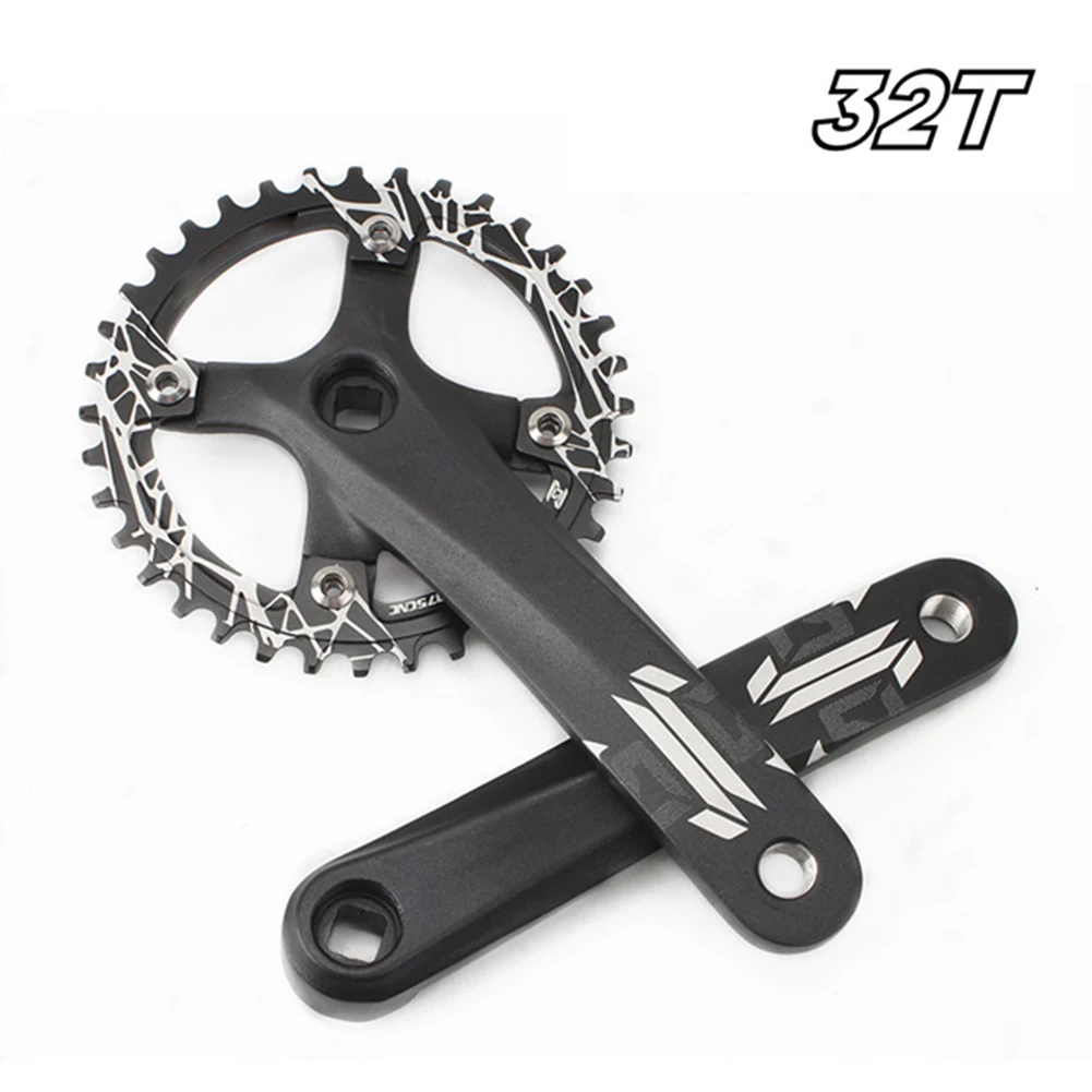 Square Taper Cranksets Chainring 104BCD 32T 34T 36T 38T Narrow Wide Tooth 8/9/10/11 Bikes Single-speed Modified Single Chainring