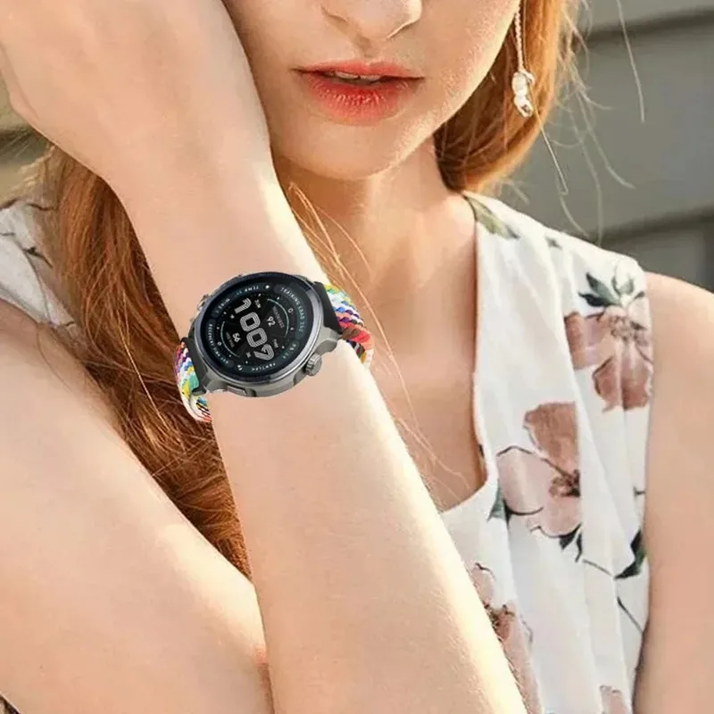 20 مللي متر 22 مللي متر حزام نايلون رياضي لـ Amazfit Balance 2 Active 2 Bip 6 5 سوار بإبزيم مغناطيسي لـ Amazfit GTR 4 GTS 4 3 Mini Band