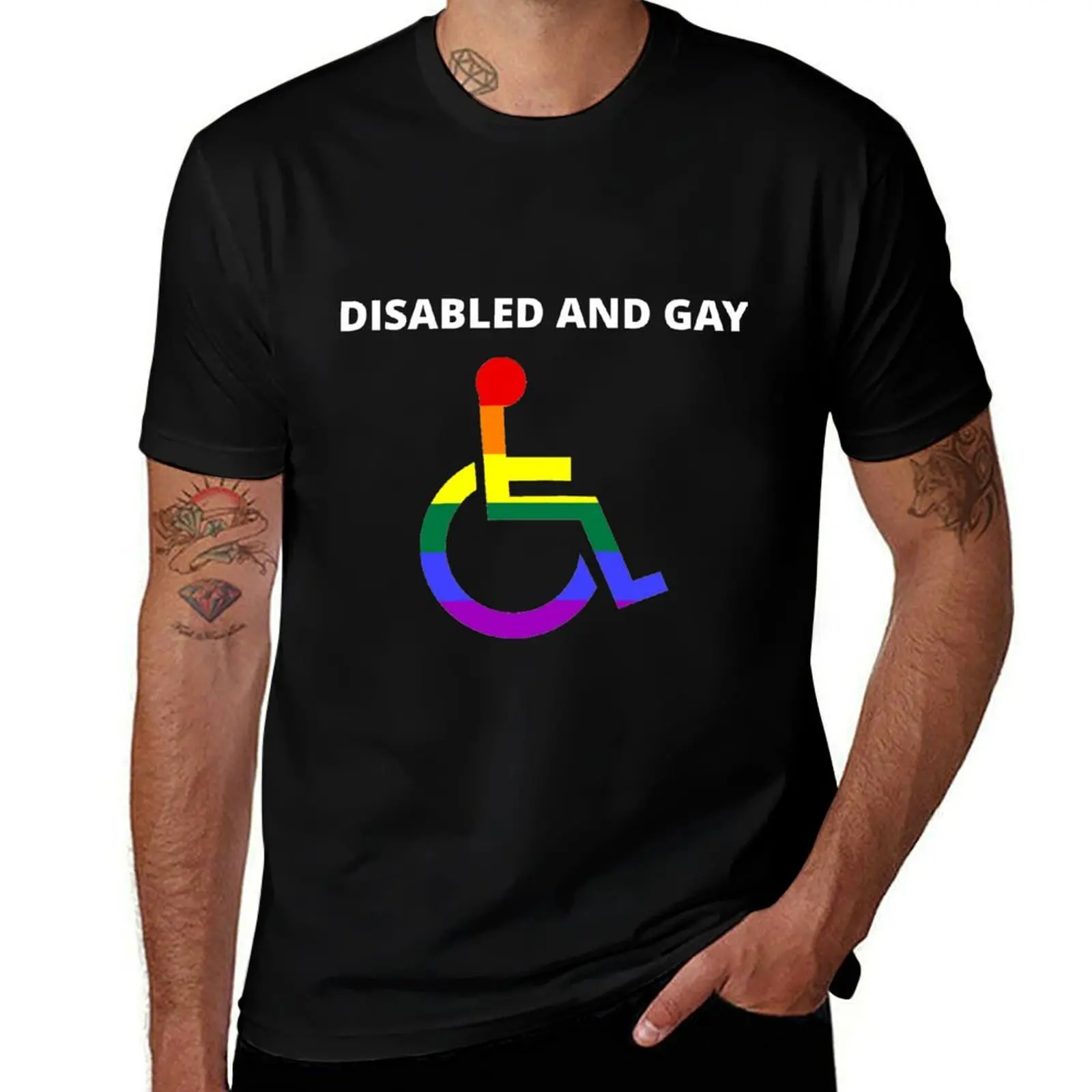 DISABLED AND GAY T-Shirt Fashion Casual Short Sleeve Top T-Shirt