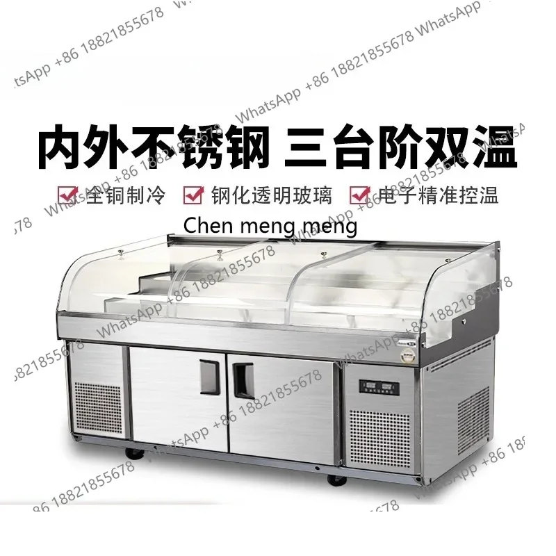 

M46 Dual temperature refrigeration freezer step freezer commercial refrigeration table display cabinet freezer cabinet