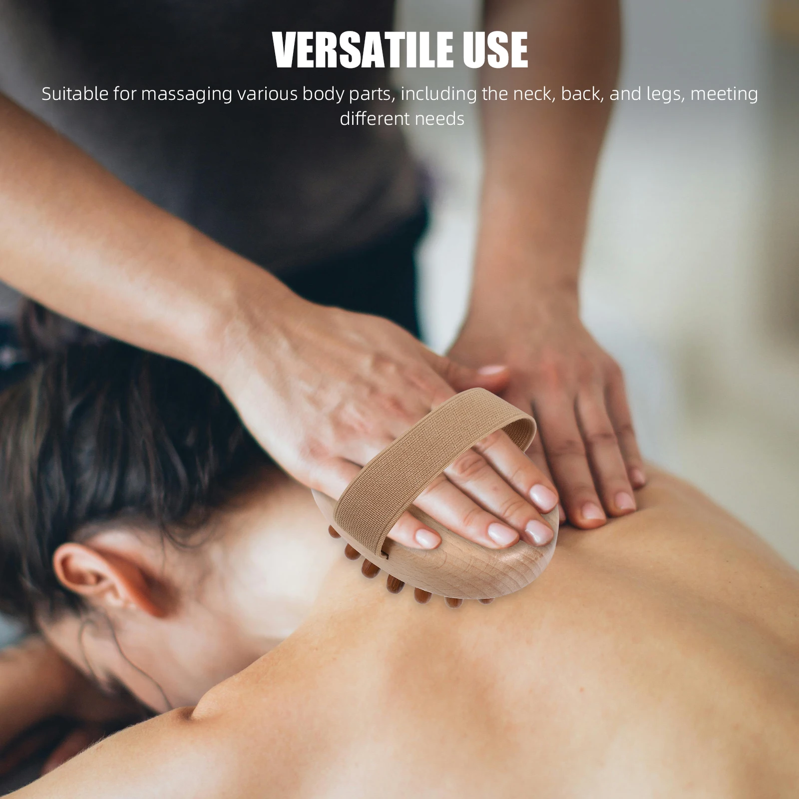 

Деревянная щетка для волос, инструмент для массажа акупунктурных точек, эргономичная ручка, массажер для кожи головы, ручная щетка для массажа спины, шеи и тела, удобная