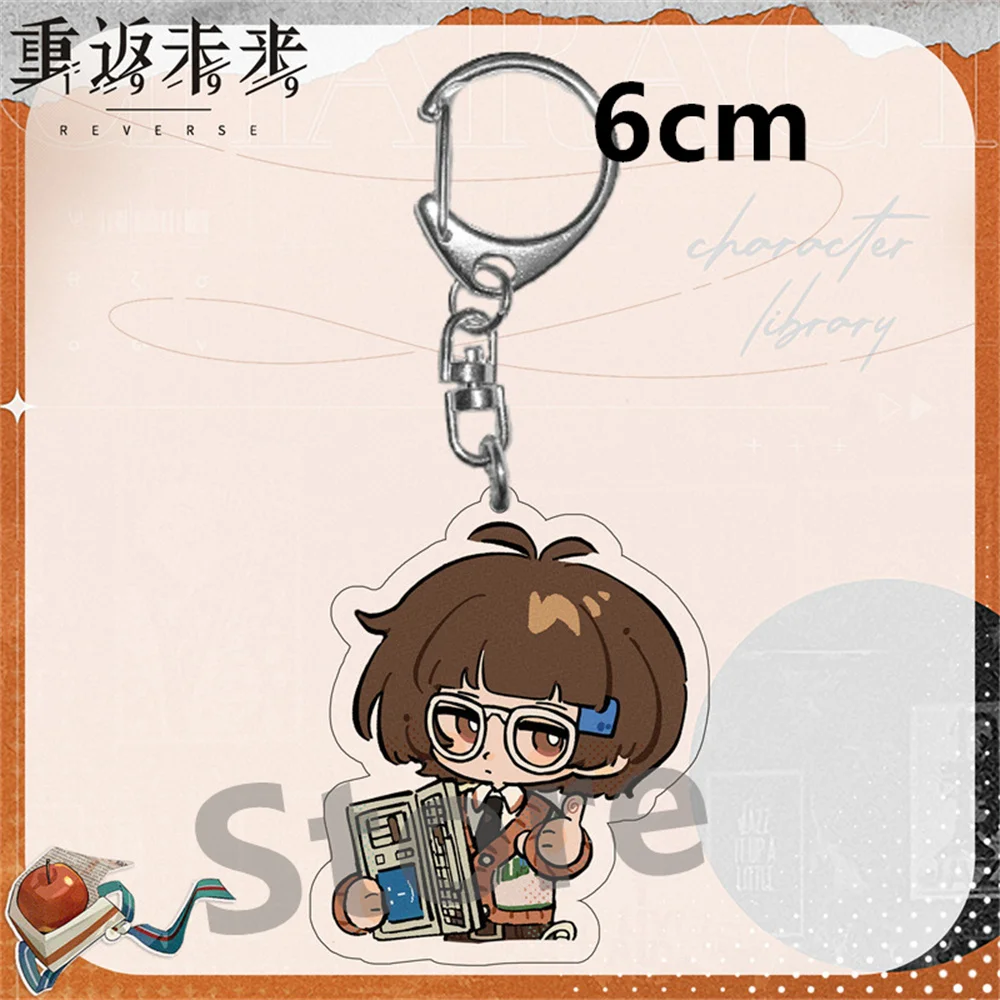 Hot Anime Reverse 1999 KeyChain Men Key Chain Women Plate Desk Decor  Standing Collection Ornament 6cm