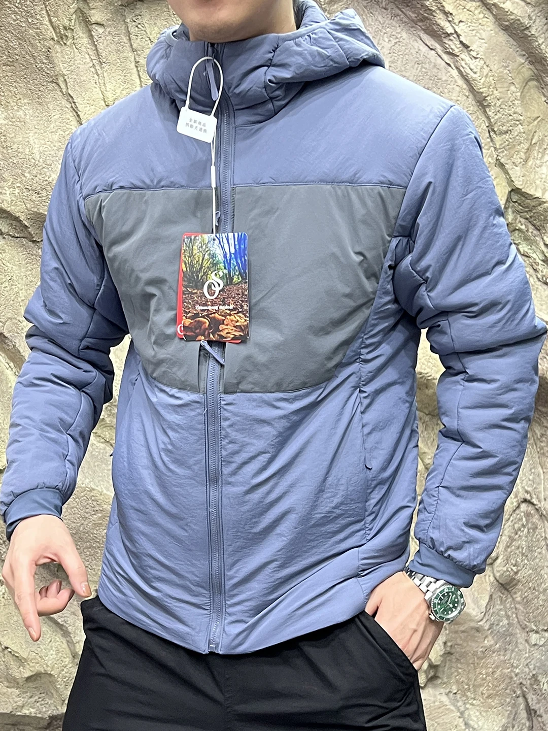 مقاوم للماء القطن Jaet مقنعين الرجال معطف الشتاء في الهواء الطلق Thiened Dync الدفء الشباب Faion الوقوف صالح معطف طويل Sve