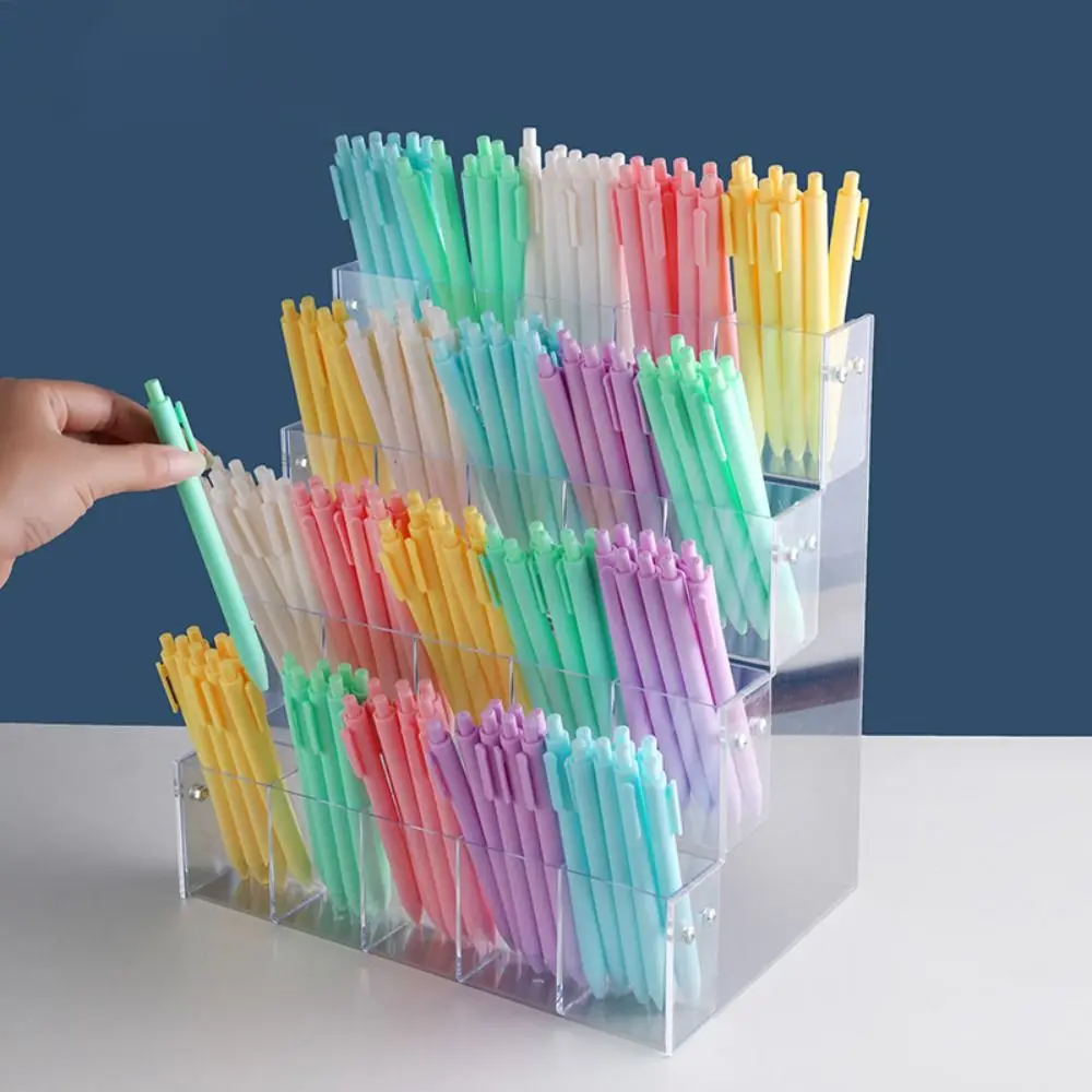 2/3/4/5/6 Layer Mark Pen Holder Acrylic Transparent Stationery Display Shelf Pen Tray Durable Brush Storage Rack