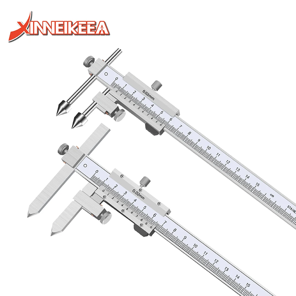 Center Distance Edge Center Hole Distance Vernier Caliper Measuring Range 150mm 200mm 300mm 4CR13 Stainless Steel Measuring Tool