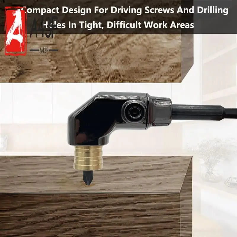 

A43F-Прямоугольная насадка для сверла, цельнометаллический корпус, 90-градусный адаптер для сверла со съемной ручкой, угловой адаптер для сверла