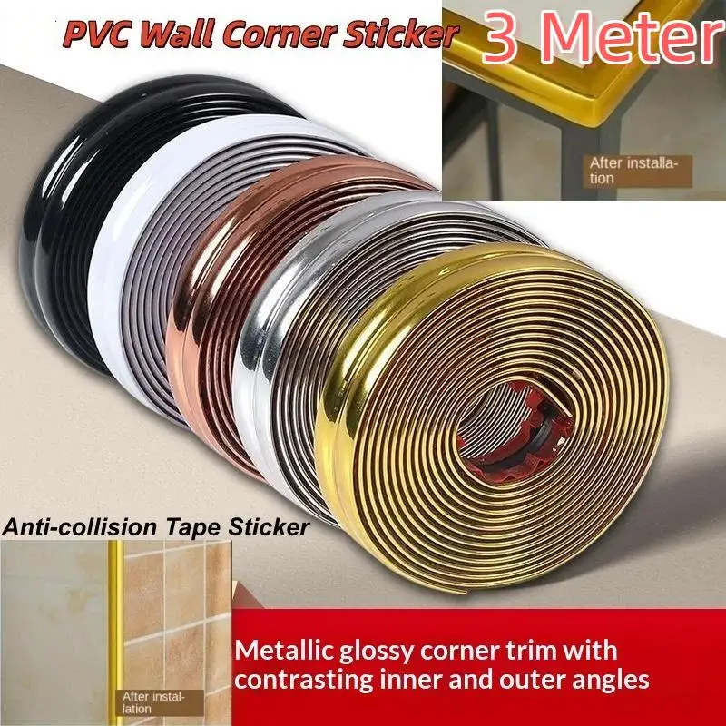1Pcs Self-Adhesive Wall Gap Decor Line Edge Protection Strip Ceiling Molding Line Tile Gap Decor Line Wall Trim Line Home Decor