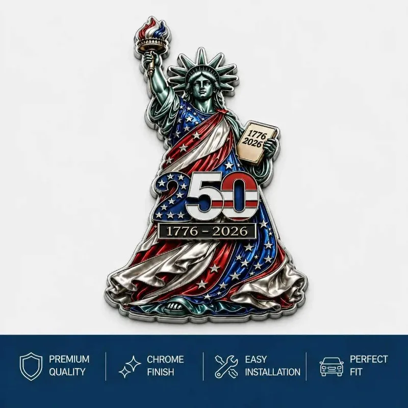 250th Anniversary of The USA - Statue of Liberty 3D Metal Decal Modification Accessories DIY Decoration Scratch Concealment