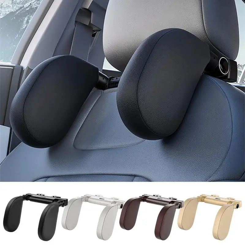 Ultra Soft Car Headrest Universal U Shape Pillow Neck Support 3D Memory Foam Neck Pillow Hanger Hook Adjustable For Kids Adult