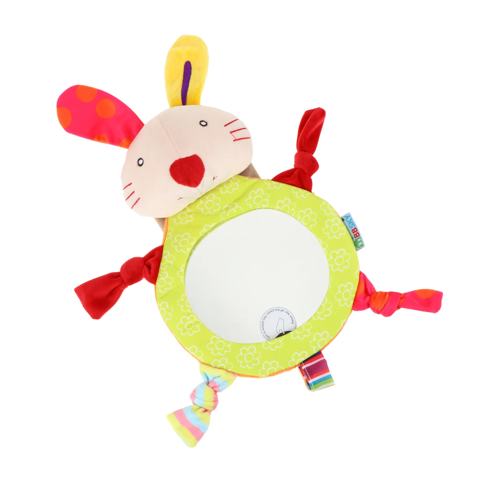 مرآة سيارة جميلة على شكل أرنب كرتوني للأطفال مصنوعة من الأكريليك المتين وآمنة لمراقبة المقعد الخلفي لحديثي الولادة وتركيب بسيط #4