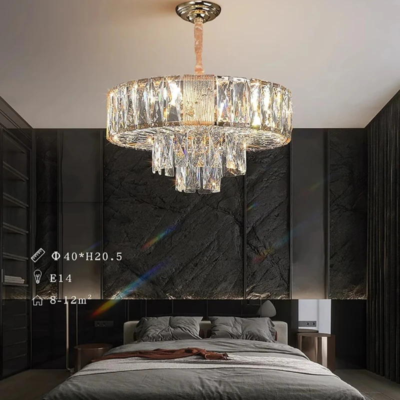 

Luxury Villa crystal E14 luminaire Hardware chandelier lustre Suitable for ceiling in Bedroom, Home interior lighting