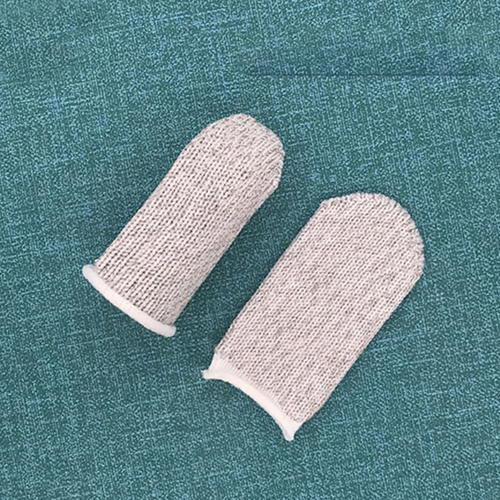10Pcs Black Nylon Finger Covers Wear-Resistant Elastic Sweat-Proof Game Accessories for Adults Touch-Screen Mobile Phone Use