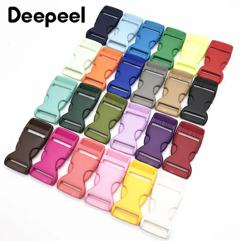 20/50Pcs Plastic Release Buckle 15-30mm Bag Side Clip Clasp Adjust Backpack Belt Strap Webbing Dog Collar DIY Craft Accessories