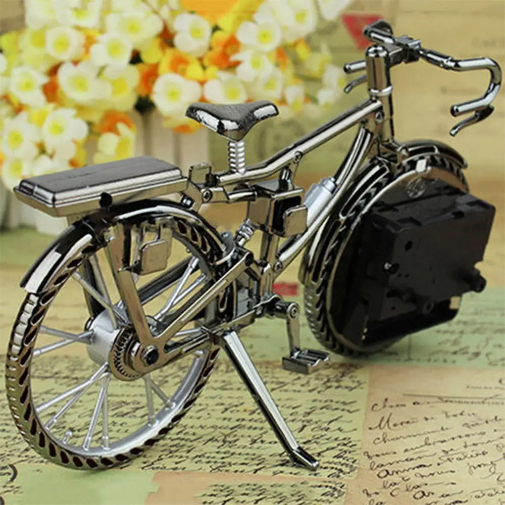 

DIY Luxury Novelty Glamorous Model Desk Stand Clock Bedroom Home Bicycle Gift Quartz Alarm Clock