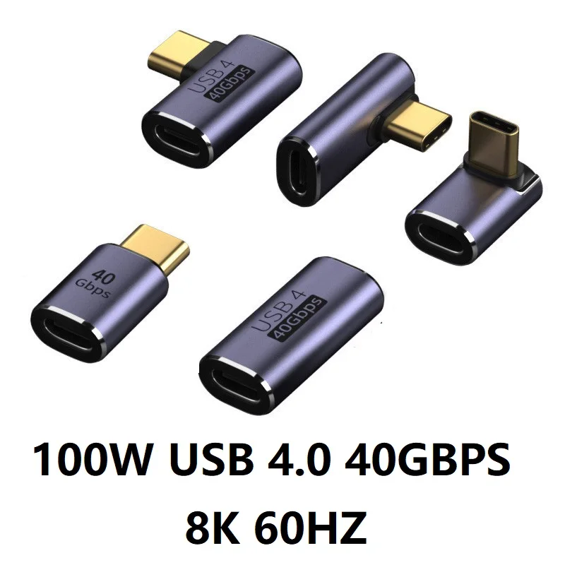 100W USB4 OTG Adapter USB C to USB C Thunderbolt 3 Extension 8K Video Cable Adapter  40Gbps Data Transfer Charging Converter