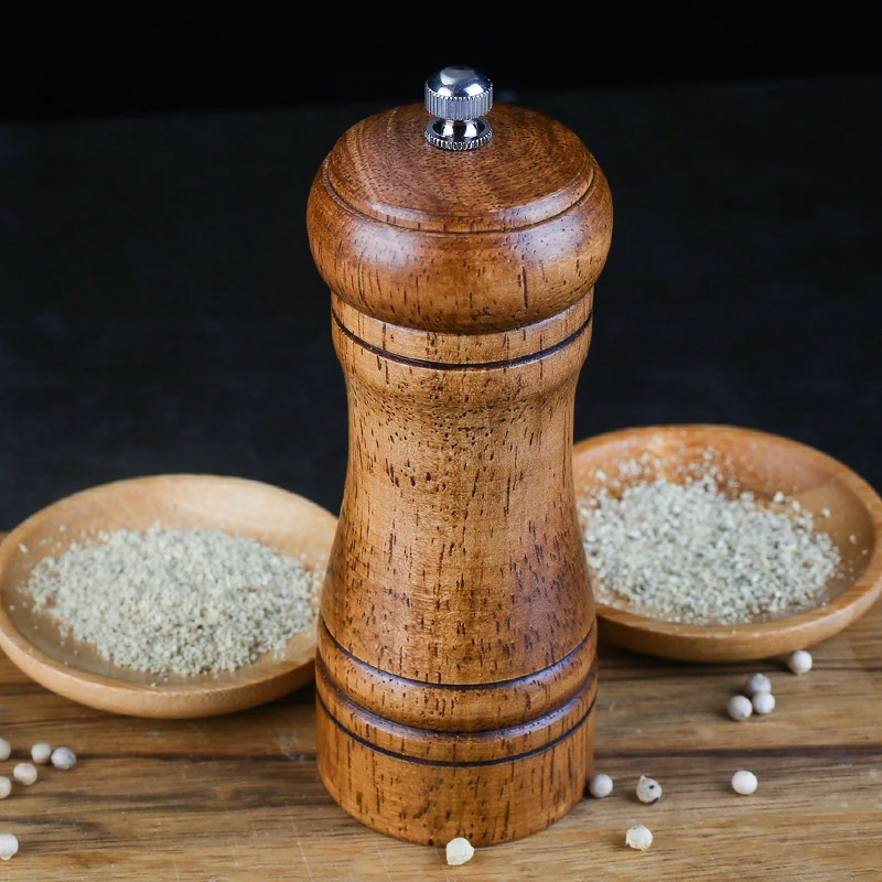 Mechanical Salt Pepper Grinder Mill Shaker Oak Wooden Manual Pepper Mill Spice Salt Grinder Miller Kitchen Tools Gadgets