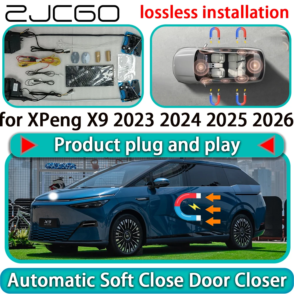 

for XPeng X9 2023 2024 2025 2026 Auto Pull Car Soft Close Door Kit Power Latch Electric Door Catch Soft Closing Assist Silent